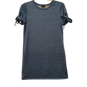 Tacera Short Blue Dress With Tie Details Size S-EUC